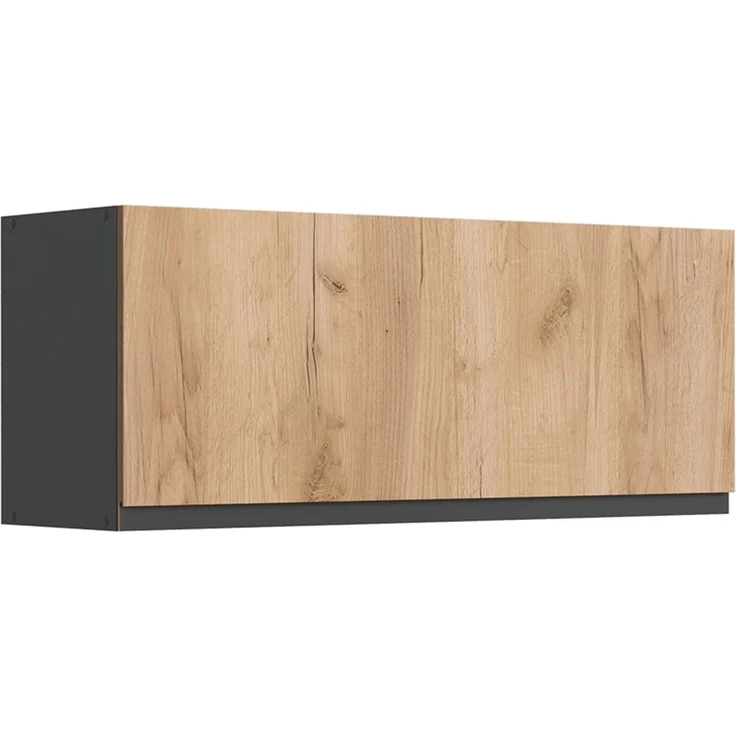 Hängeschrank R-Line Goldkraft Eiche/Anthrazit 100 cm Flach Vicco – Bild 1