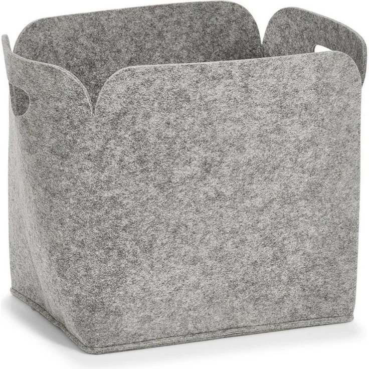 ZELLER PRESENT Aufbewahrungskorb Filz 36x28x36cm grau 110707 – Bild 1