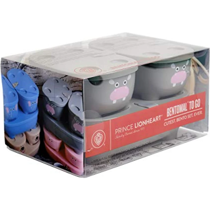 Prince Lionheart 9899 Bentomal Boxes Hippo - Set of 3 Microwave Boxes, grau, 280 g – Bild 3