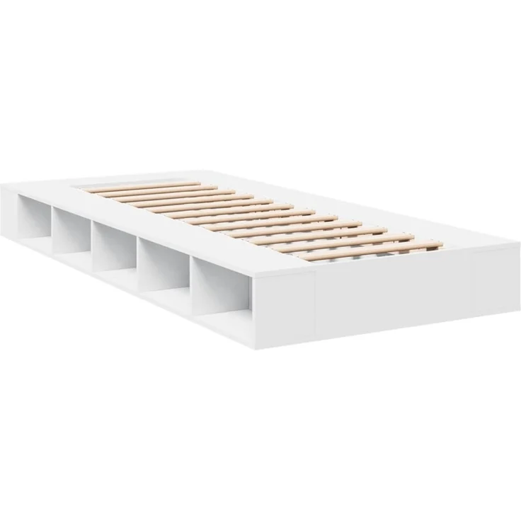 vidaXL Bettgestell Weiß 75x190 cm Holzwerkstoff 3280531 – Bild 6