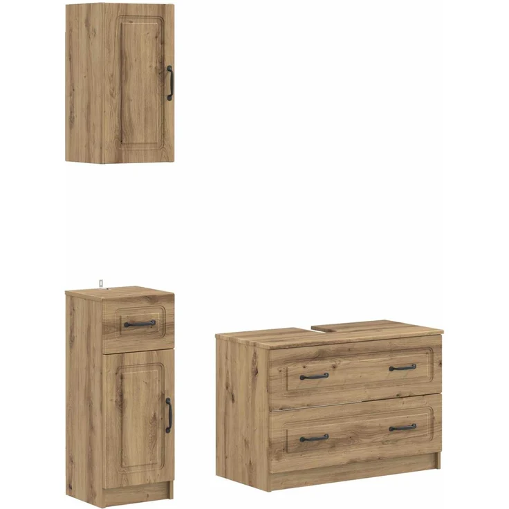 vidaXL 3-teiliges Badezimmer-Schranksystem UTRECHT Artisan-Eiche 3417818 – Bild 2