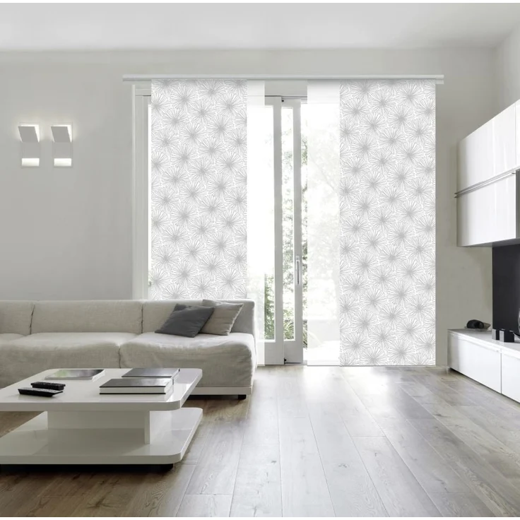 Gardinia Flächenvorhang Bloomy weiß, 60 x 245 cm – Bild 2