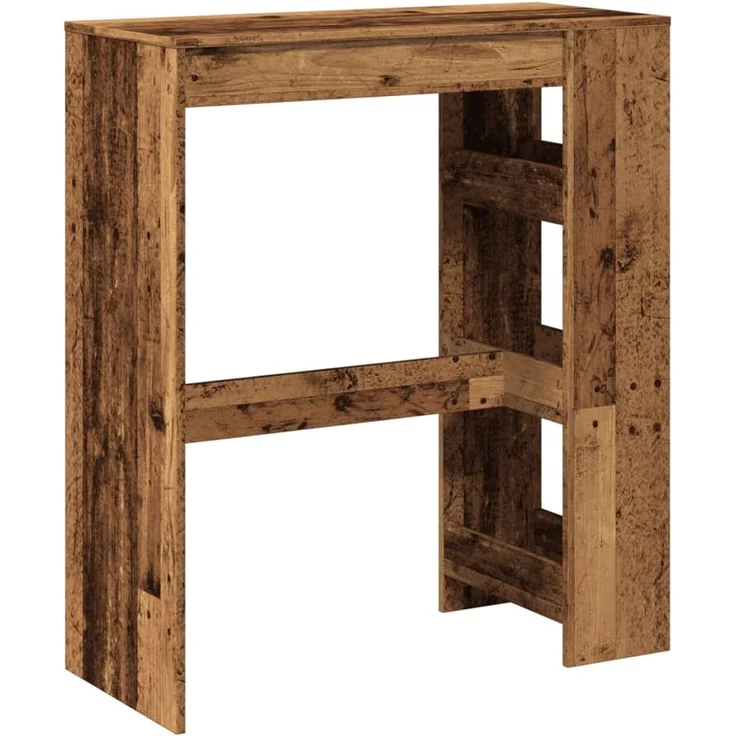 vidaXL Bartisch mit Regal, Holzwerkstoff, 90 x 40 x 103,5 cm, Altholz-Optik – Bild 5