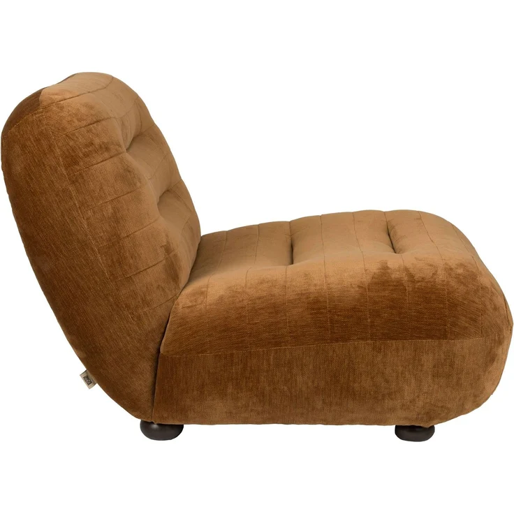 DutchBone Loungesessel Wyatt Cognac mit Veloursbezug im Boho-Chic Braun 87x101x70,5 cm – Bild 6