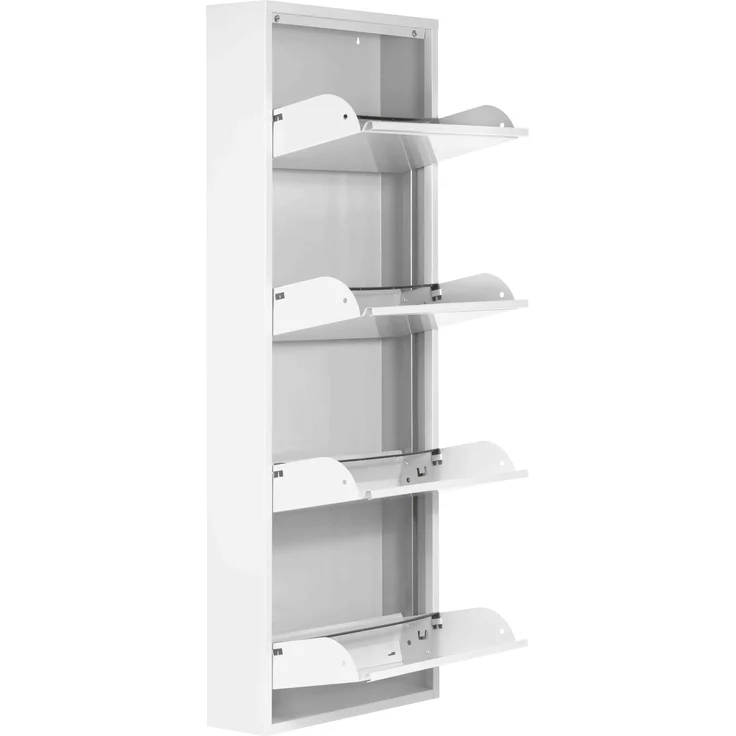 Schuhkipper >WIT< in Weiß, Lackiert, Metall montiert - 50x130x15cm (BxHxT) – Bild 3