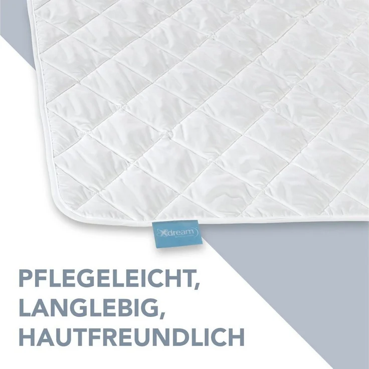 XDREAM Microfaserbettdecke Pure, Bettdecke - 4-Jahreszeiten, Ganzjahres, Winter & Sommer, Füllung: Hohlfaser-Polyesterfüllung, Bezug: Polyester, allergikerfreundlich, atmungsaktiv, temperaturausgleichend, 135x200 cm – Bild 3
