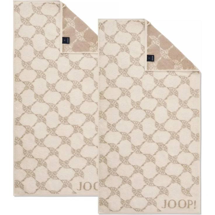 2 Stück Joop! Handtuch Cornflower 1611-36 Creme 50x100 – Bild 1