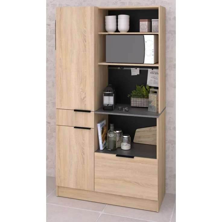 Parisot Buffetschrank Fumay in Eiche und grau 100 cm