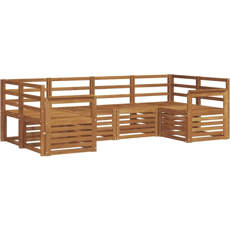 vidaXL Outdoor-Sofagarnitur 6 stk. 6-Sitzer Natur Massivholz Akazie 3375354 – Bild 2