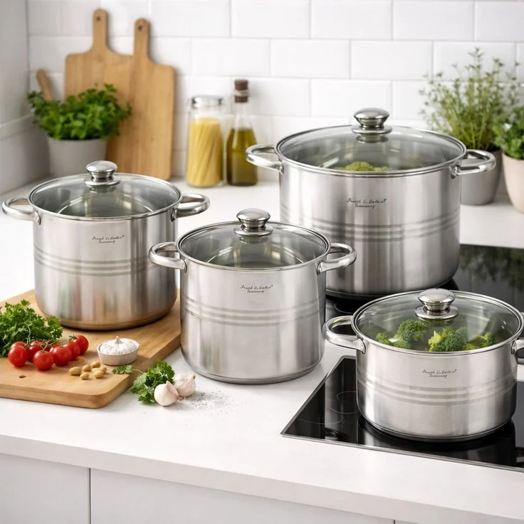 HOOZ Kochtopf Universalkochtopf Einkochtopf Ø 26 cm großer Topf für alle Herdarten, Edelstahl (Einzelkochtopf, 2-tlg, 11 L – inkl. Glasdeckel, induktionsgeeignet), Großvolumiger Topf – ideal für Familie, Vorrat & Feiern & große Mengen – Bild 3