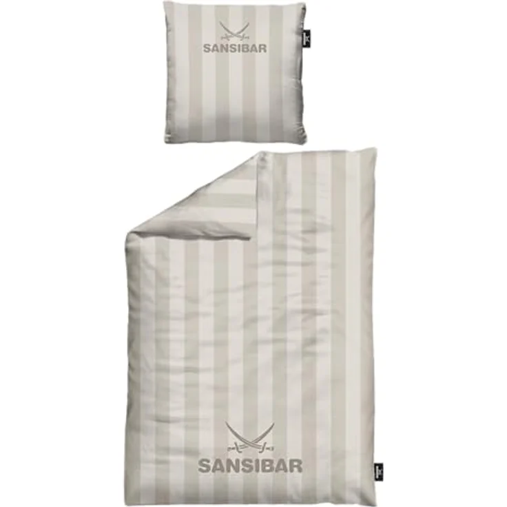 Sansibar Sylt Bettwäsche Sansibar Bettwäsche “Modern Stripe” 100% Baumwolle, Baumwolle, 2 teilig, edel und hochwertig, weich, hautfreundlich, pflegeleicht – Bild 2