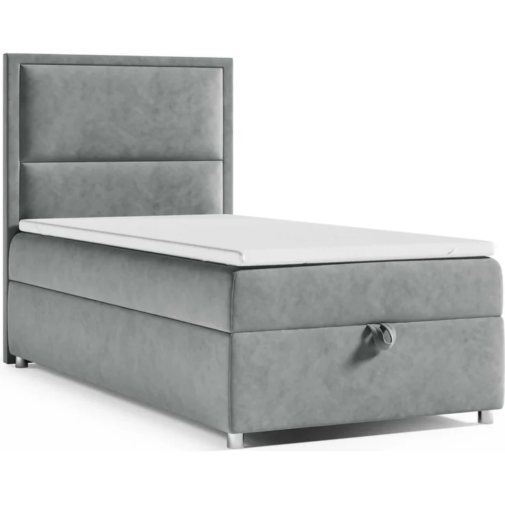 Best for Home Boxspringbett K11 SINGLE mit Bettkasten (Grau 90x200) – Bild 1