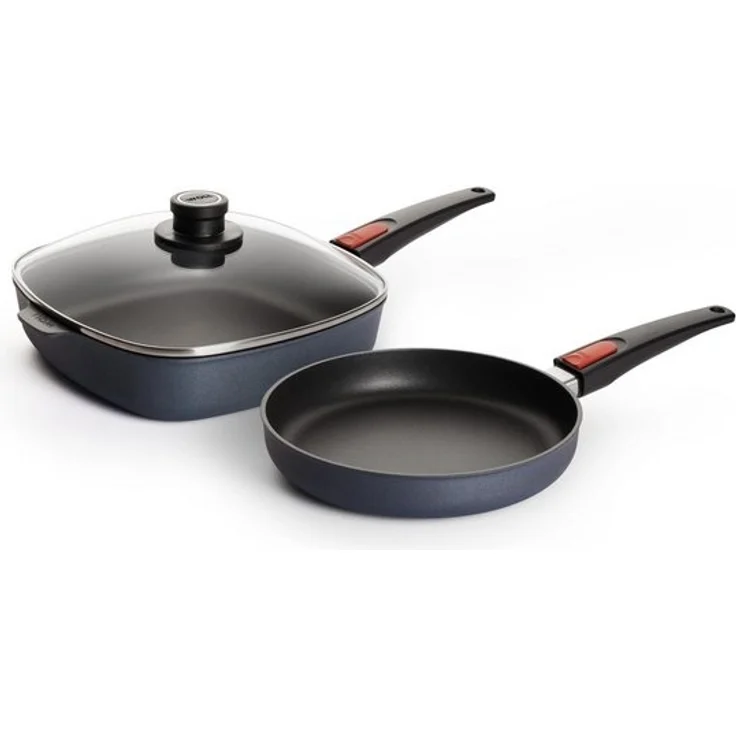 WOLL MADE IN GERMANY Pfannen-Set Diamond Lite, Aluminiumguss (Set, 3-tlg, 1x Eckpfanne 26x26 cm, 1x Bratpfanne Ø 24 cm), Induktion, Made in Germany – Bild 4