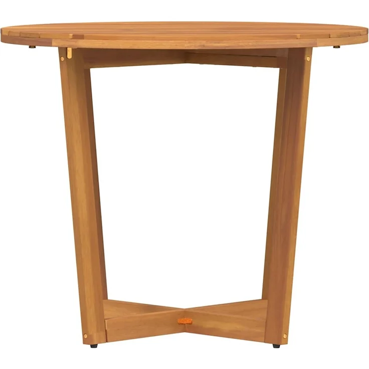 Gartentisch, Esstisch, Küchentisch Rund Ø90x75 cm Massivholz Akazie – Bild 5