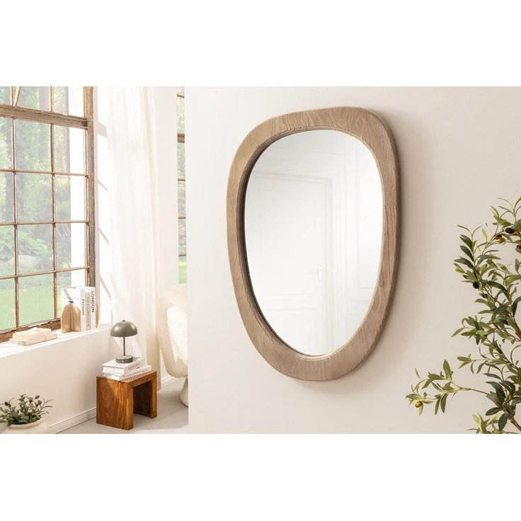 riess-ambiente Wandspiegel ORGANIC 105cm natur – Pinienholz, massiv, mit Rahmen, organisch (Einzelartikel, 1-St), Spiegel für Flur und Schlafzimmer – ideal für dekorative Ambiente! – Bild 2