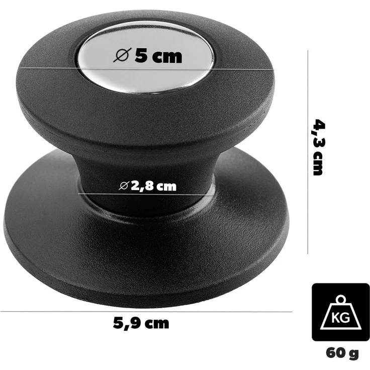 KADAX Universaldeckel 20/22/24 cm, Universal Deckel für Töpfe & Pfannen, Pfannendeckel, Glasdeckel mit Silikonrand und Dampfloch, Topfdeckel (Schwarz/Silber) – Bild 6