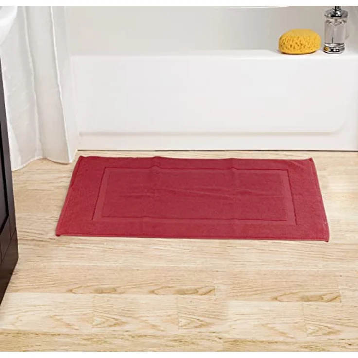 Utopia Towels UT1042 Badematten aus Baumwolle, gebändert, rot, kein Badezimmerteppich, 53,3x86,4 cm, 100% ringgesponnene Baumwolle, sehr saugfähig und maschinenwaschbar, für Dusche und Badezimmer – Bild 8