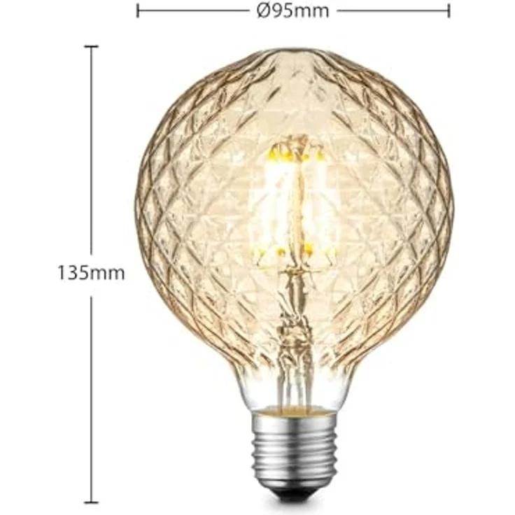 Lucande LED-Leuchtmittel E27 G95 LED 4W, E27, warmweiß – Bild 2
