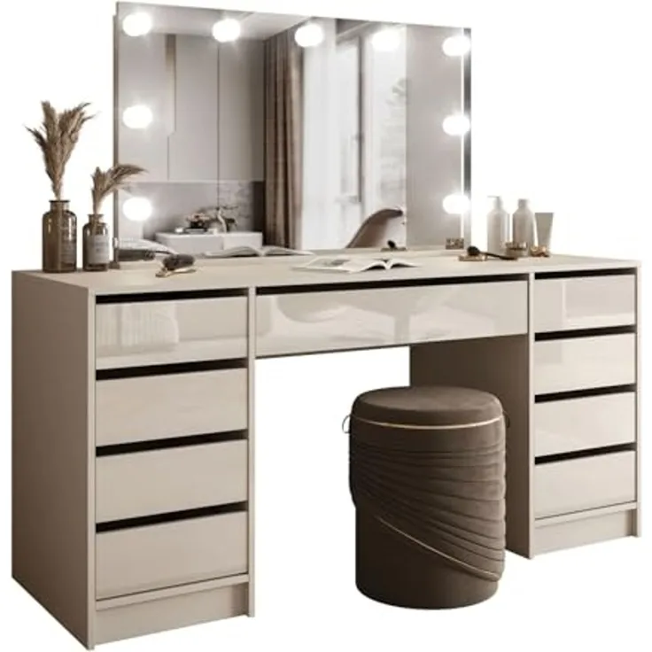 Lookway Schminktisch MADA ELITE II mit Spiegel und Beleuchtung