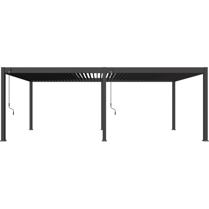 Weide Deluxe | Pergola Voll Aluminium freistehend | 3,6 x 7,2 M | Lamellendach anthrazit – Bild 8