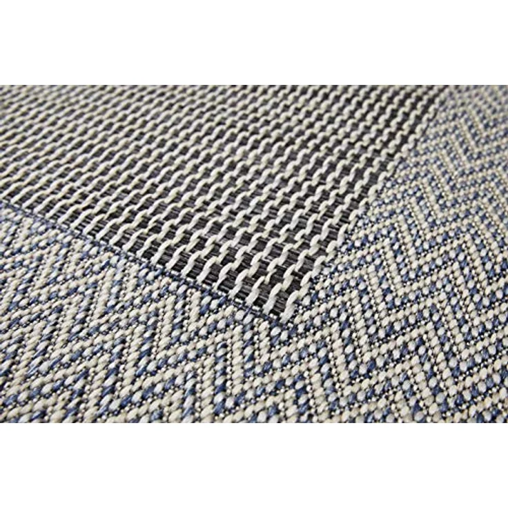 andiamo In- & Outdoor Teppich wetterfest und wasserdurchlässig Flachgewebe Kurzfloor 120x170 cm Beige-Anthrazit – Bild 5