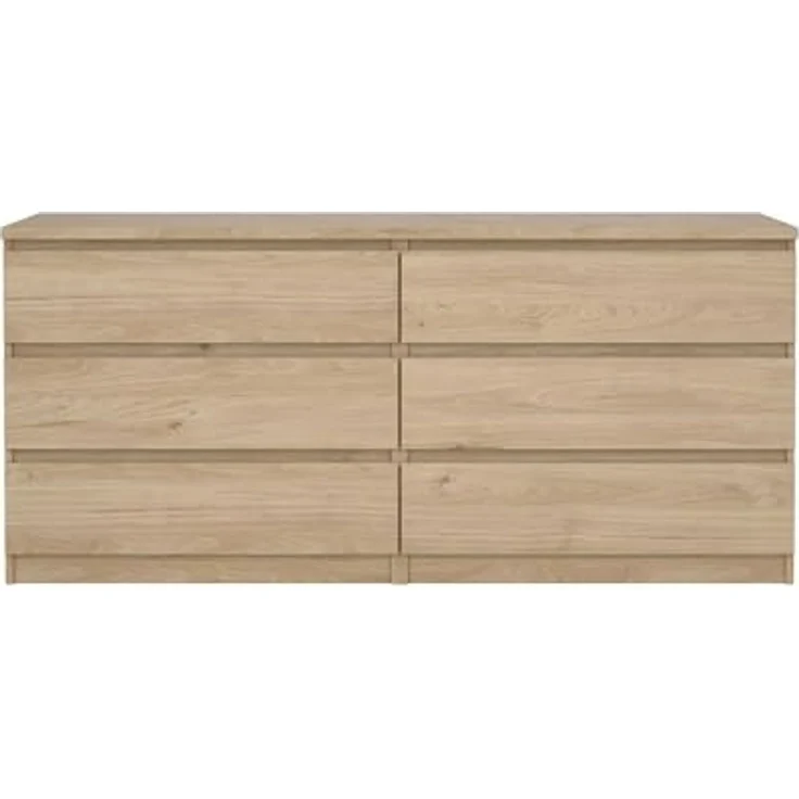 Dmora - Kommode Victoire, Wohnzimmerbuffet, Wohnzimmer-Sideboard, Moderne Küchen-Speisekammer, 154x50 h68 cm, Eiche – Bild 5