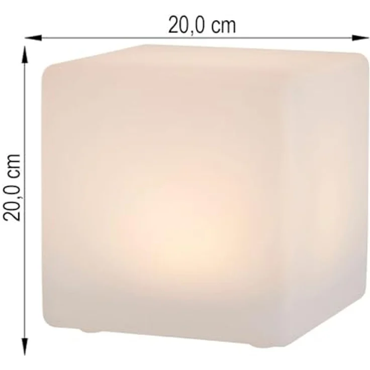 LED Solarleuchte, Würfel, LxH 20x20 cm – Bild 7