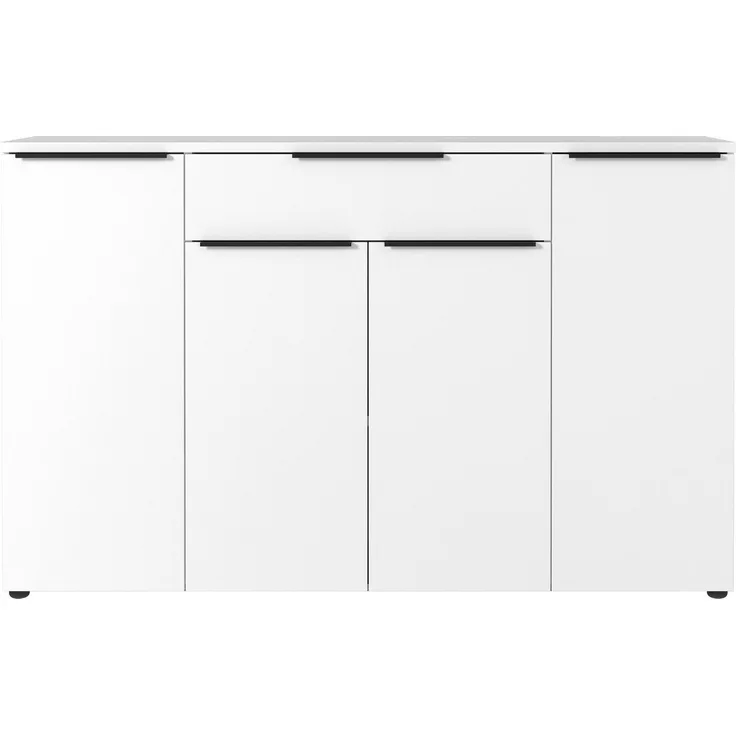 GERMANIA Sideboard Mailand, Sideboard mit einer Schublade und 4 Türen, in graphit & weiß verfügbar