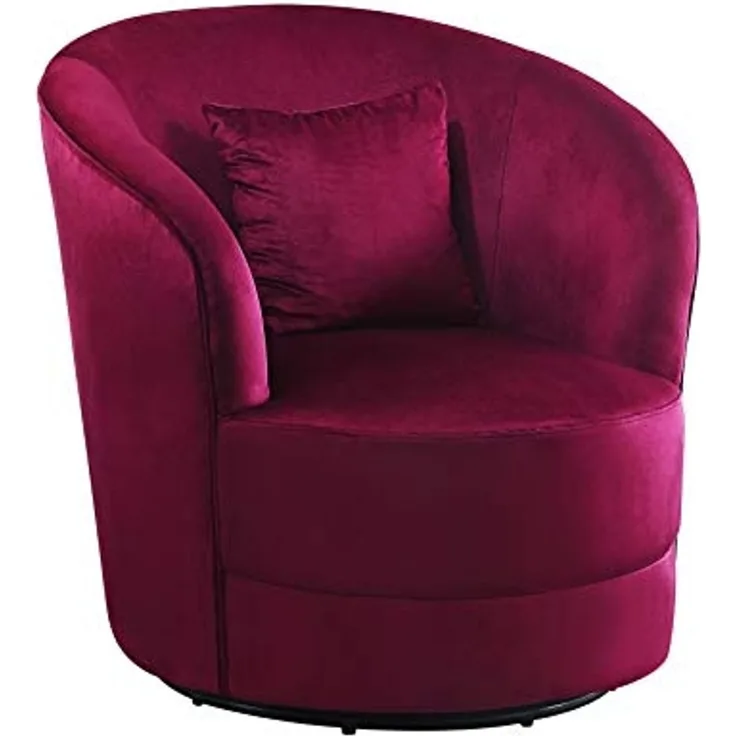 Atlantic Home Collection Sessel Colin, 360Grad, Polyester, Rot, BxTxH: 84 x 85 x 84 cm
