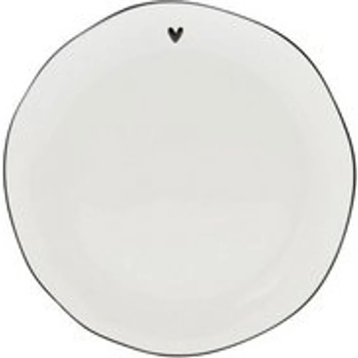 Bastion Collections Kuchenteller Schwarzes Herz, Spülmaschinengeeignet, Weiß, Motiv: schwarzes Herz – Bild 5