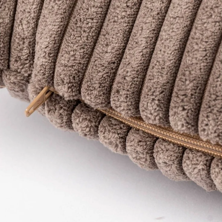 SCHÖNER LEBEN. Dekokissen Kissenhülle Breitcord Baby Rib braun div. Größen von SCHÖNER LEBEN. – Bild 4