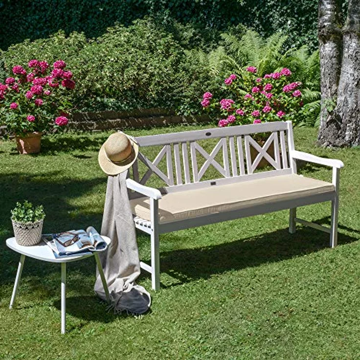 Beautissu Bankauflage Base BK Natur, 120 x 48 x 5 cm – Bild 6