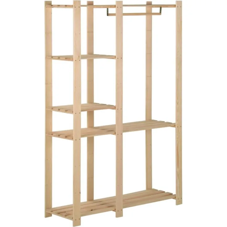 vidaXL Kleiderständer 110x38x170 cm Massivholz Kiefer 327324
