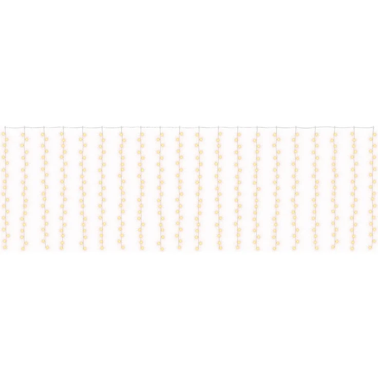 vidaXL Lichtervorhang 400 LEDs Warmes Weiß 600 x 200 cm 42054079 – Bild 2