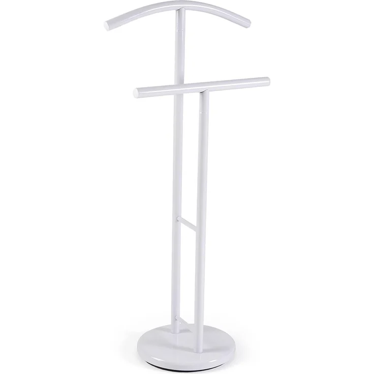 Versa Begna Moderner multifunktionaler Nachttisch mit 2 Kleiderbügeln für Herren- oder Damenkleidung, Maße (H x L x B) 100 x 28,5 x 45 cm, Stahl, Schwarz