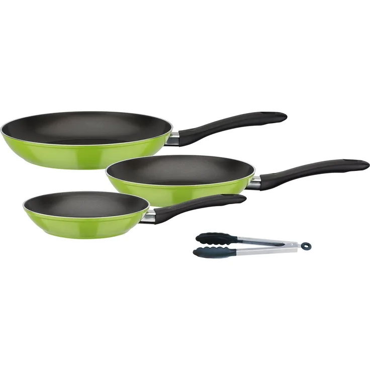 GSW Pfannen-Set Nova, Aluminium (Set, 4-tlg, 1x Bratpfanne Ø 20 cm, 1x Bratpfanne Ø 24 cm, 1x Bratpfanne Ø 28 cm), Induktion