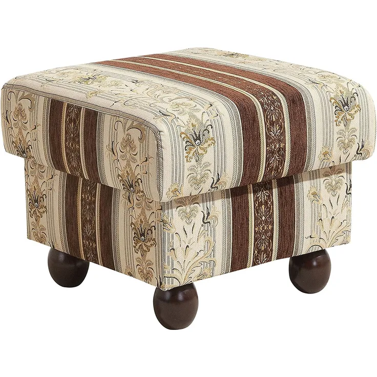Monarch Hocker Chenille Braun Buche Nussbaumfarben