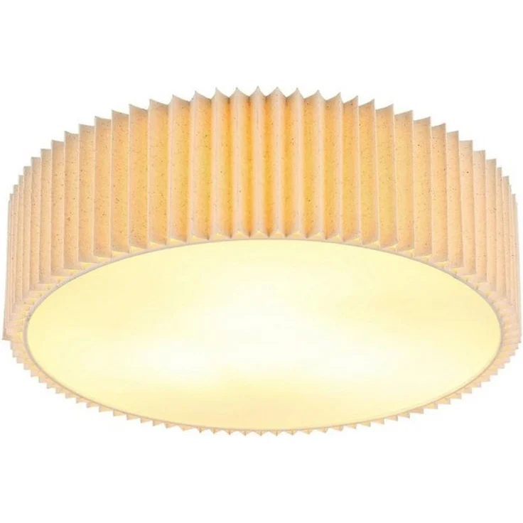 GLOBO LIGHTING Deckenleuchte PAGE, 3-flammig, Beige, Schwarz, Metall, ohne Leuchtmittel, Lampenschirm aus Stoff, Ø 43 x H 13 cm – Bild 2
