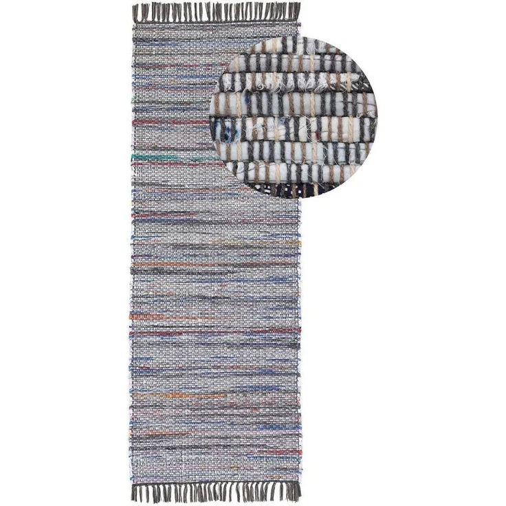 carpetfine Teppich Kelim Chindi, Wendeteppich, rechteckig, Höhe: 6 mm, handgewebt, Fleckerlteppich mit Fransen, auch vielen in Läufergrößen – Bild 1