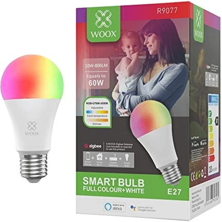 WOOX R9074 Intelligentes Leuchtmittel Weiß WLAN LED E27 Variabel – Bild 2