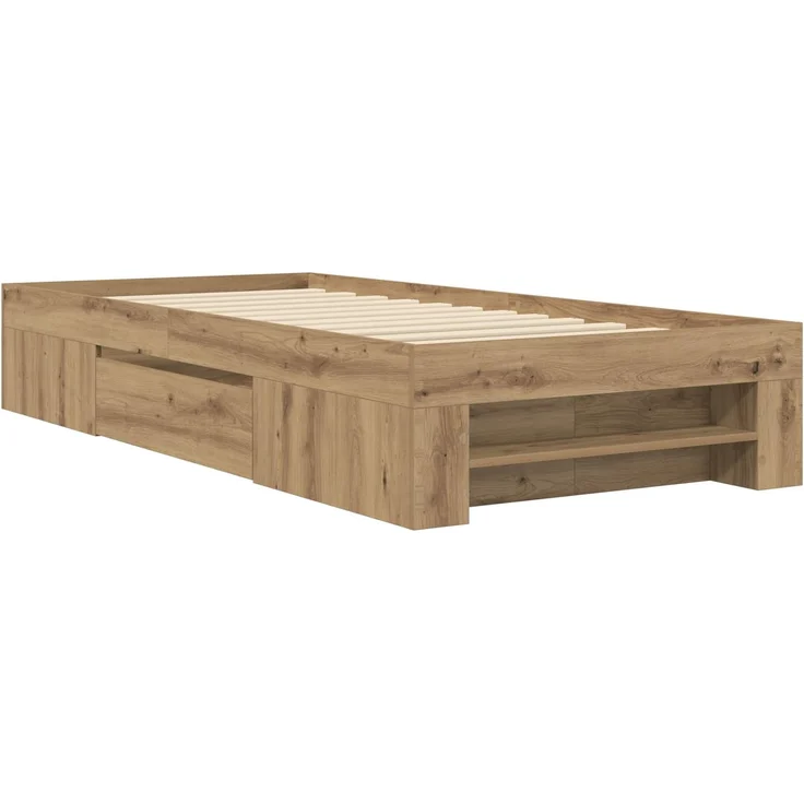 vidaXL Bettgestell mit Stauraum Kunsthandwerk Eiche 80 x 200 cm 3429692 – Bild 4