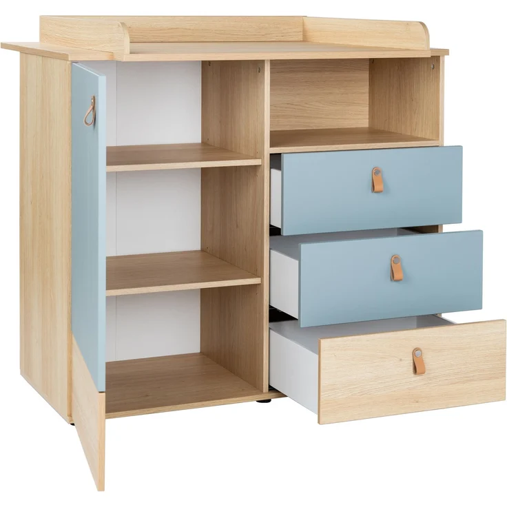 6-teiliges Babymöbel-Megaset »Roofy« mit 2-trg. Kleiderschrank, Salbei / Nagano Oak, Arthur Berndt – Bild 4