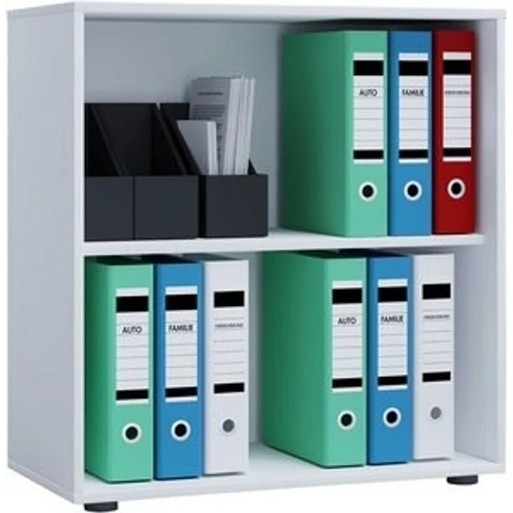 VCM Büroregal & Bücherregal Lona 913913 Weiß B. 70 x H. 74 x T. 37 cm – Bild 6