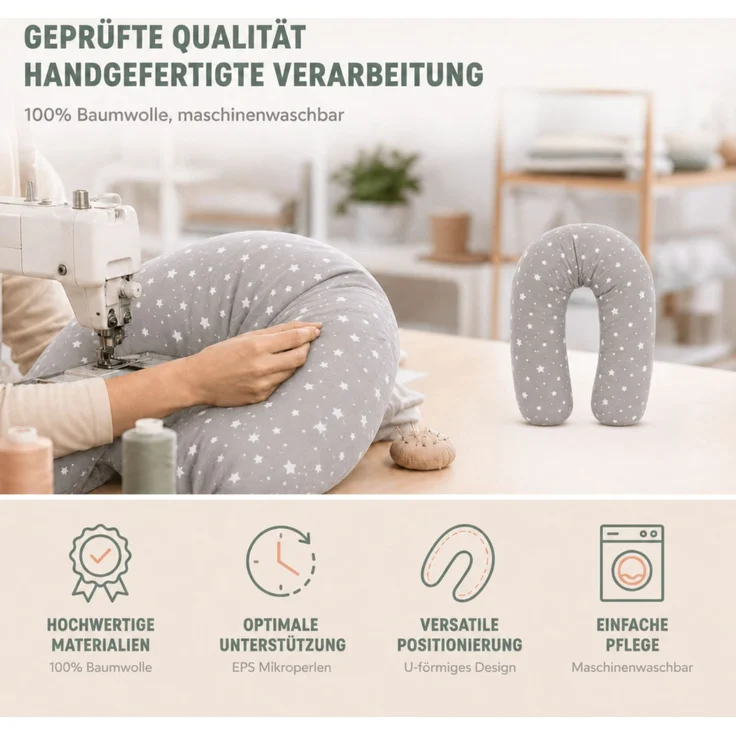 Fillikid Stillkissen Stillkissen EPS Mikroperlen 190 cm Exklusiv – Bild 6