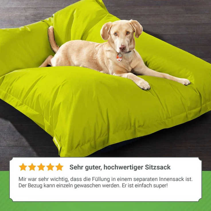 Green Bean® Hundebett für mittlere & große Hunde 140x180cm Hundekissen - Hellgrün – Bild 6