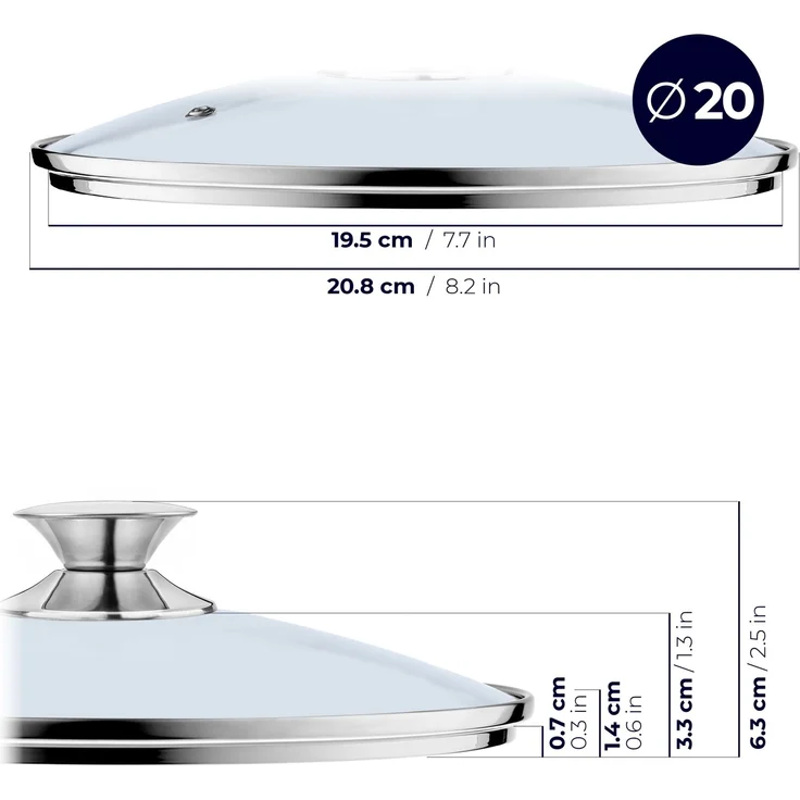 KADAX Glasdeckel-Deckelset 16/18/20 cm – Bild 6