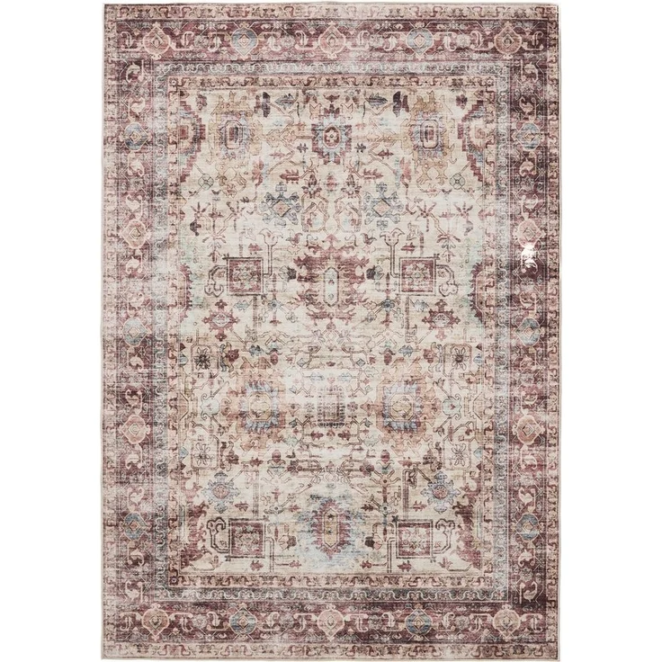 benuta Teppich George, rechteckig, Höhe: 5 mm, Vintage-Look, Kurzflor, Teppich Wohnzimmer, Schlafzimmer, Waschbar – Bild 1