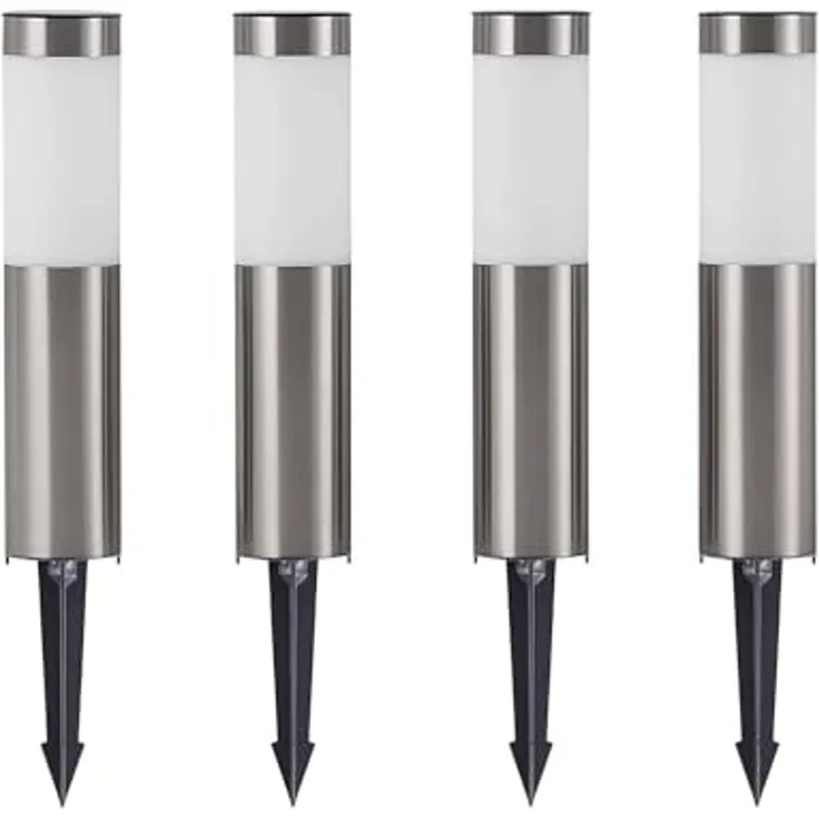 Lindby Außen-Stehlampe Sirita, LED, Edelstahl Alu tageslicht IP44, 1 x 0,2 W LED, tageslicht