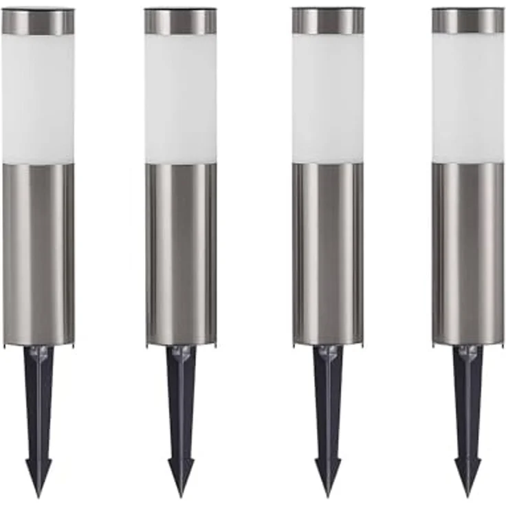 Lindby Außen-Stehlampe Sirita, LED, Edelstahl Alu tageslicht IP44, 1 x 0,2 W LED, tageslicht – Bild 1