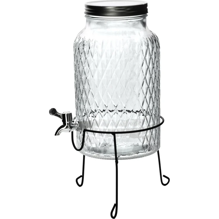 Getränkespender glas Modern Kitchen Krug Mit Hahn 6l transparent 1pc – Bild 1